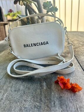 Balenciaga Authentic White Everyday Camera Crossbody Bag XS/Mini
